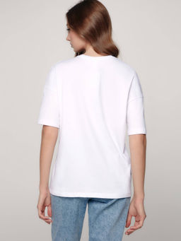 CONTE Oversize-футболка с хольнитенами LD 1191 white