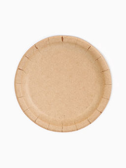 Тарелка одноразовая «Крафт» с бортом, картон, 18 см, 50 шт.