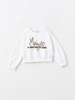 Bisiklet Yaka K?z ?ocuk Sweatshirt