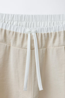 DOUBLE WAISTBAND WIDE-LEG TROUSERS - Zara фото 3