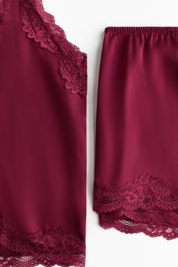 Pijama de sat?n con encaje - H&m фото 10