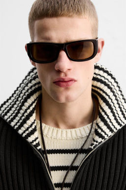 LIMITED EDITION STRIPE ZIP-NECK SWEATER - Zara фото 7