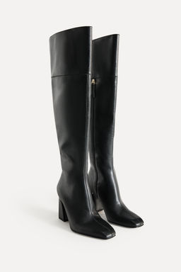 LEATHER OVER-THE-KNEE HIGH-HEEL BOOTS 50TH ANNIVERSARY