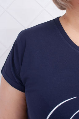 Арт. 3673 Футболка женская 46-56 (6 шт) Цвет:темно-синий - Калинка фото 16