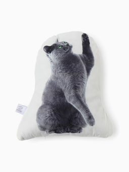 Подушка Этель Playful cat, 40?33 см, 100% п/э, велюр  фото 4