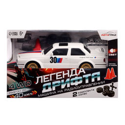 Машинка на пульте управления Легенда Дрифта, радиоуправление, полный привод, 40 км/ч, 2 комплекта колёс, 1:16, цвет белый - АвтоГрад фото 19