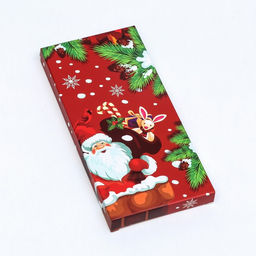 Цена за 5 шт. Коробка для шоколада новогодняя «Дед Мороз», 17×8×1.4 см