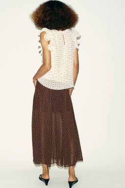 POLKA DOT MIDI SKIRT - Zara фото 5