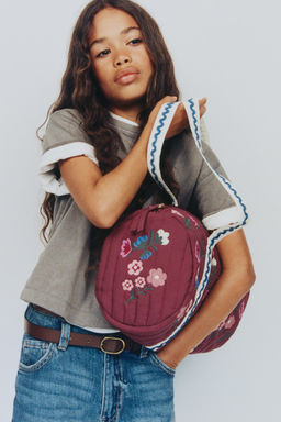 EMBROIDERED BOWLING BAG - Zara фото 7