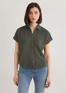 Lux Touch Yesil Polo Tisort - Mavi фото 4