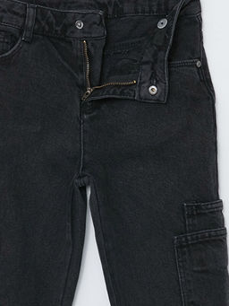 Pamuklu K?z ?ocuk Kargo Jean Pantolon - Waikiki фото 3