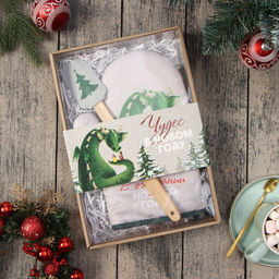 Набор подарочный Доляна В ожидании НГ : варежка-прихватка, лопатка силикон  фото 2