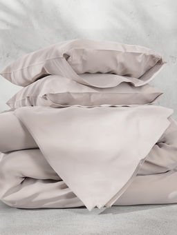 Постельное бельё евро «Этель», тенсель, бежевое