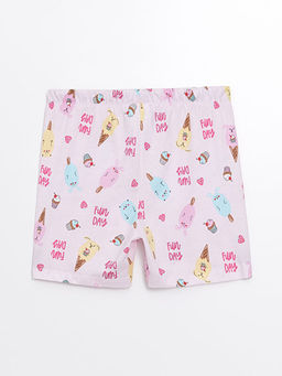 Beli Lastikli Bask?l? K?z ?ocuk Pijama ?ort - Waikiki фото 2