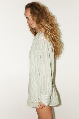 OVERSIZE STRIPED SHIRT - Zara фото 15