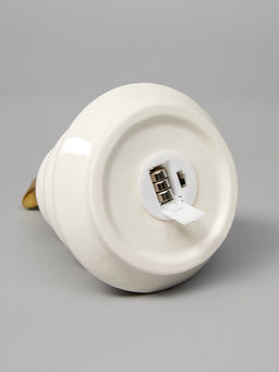 Светодиодная фигура «Ёлка с золотой звездой», 17.5×11×11 см, 1 LED, керамика, от батареек LR44×3, тёплый белый свет