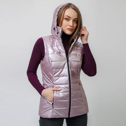 RODOS Жилет женский демисезон М-249 Светло-розовый