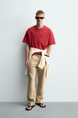 SUDADERA RELAXED FIT INTERLOCK / Rojo
