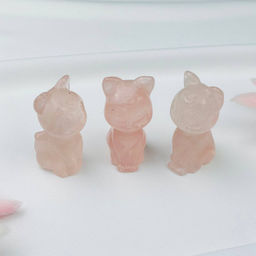 Фигурка Кошка из Розового кварца