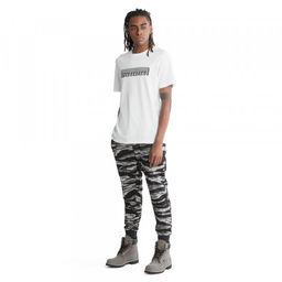 Мужская футболка Timberland SS Brand Carrier Linear Logo Tee Regular белая  фото 3