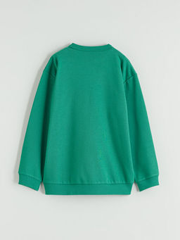 Bask?l? Erkek ?ocuk Sweatshirt