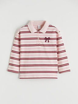 Polo Yaka ?izgili K?z ?ocuk Ti??rt