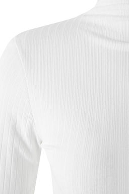 Ekru More Sustainable Fitted/Vucuda Oturan Fitilli Esnek Orme Bluz TWOAW26BZ00227 - Trendyolmilla фото 2
