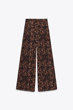 ANIMAL PRINT PALAZZO TROUSERS - Zara фото 5