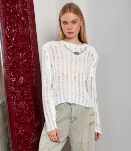 Джемпер #КТ8938, белый