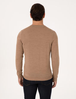 Camel Slim Fit Y_n Kar___ml_ Bisiklet Yaka Basic Triko Kazak - Cacharel фото 5