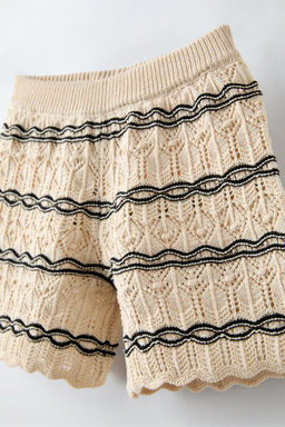 CROCHET KNIT BERMUDA SHORTS - Zara фото 3