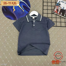 Футболка-поло однотонная