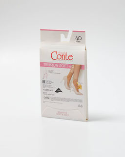 Цена за 2 пары. Носки Удлиненные CONTE TENSION SOFT 40 (1 пара) natural - Conte elegant фото 16