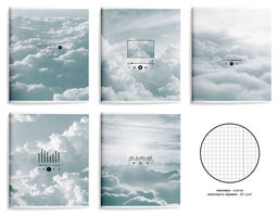 Тетрадь 48 л. А5 клетка, на скрепке, офсет LOREX SOUND IN CLOUDS мелованный картон, двойна...