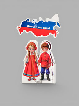 Растяжка с плакатом "Народы России" (2 предмета)