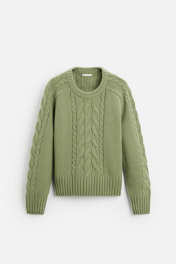 TEXTURED CABLE-KNIT SWEATER - Zara фото 7