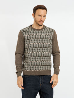 джемпер мужской с ромбами с добавлением шерсти - Glenfield фото 8