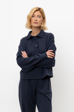 ЕВТ 3282/индиго джемпер-поло жен