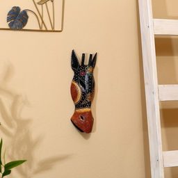 Маска «Жираф», 30 см, дерево албезия