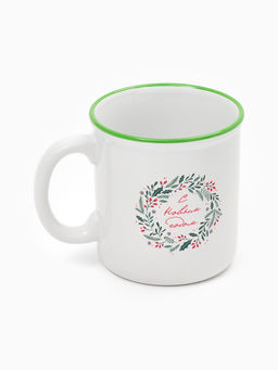 Кружка чайная новогодняя «Новогодний венок», 340 мл