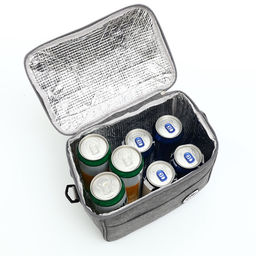 Термосумка на молнии, объём 8 л, наружный карман, регулируемый ремень, цвет серый