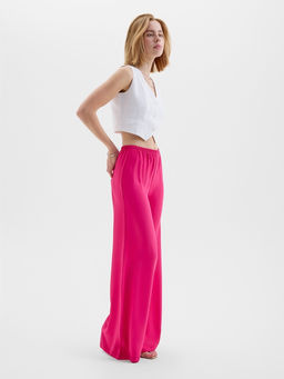 Брюки женские палаццо MINAKU: Casual Collection, розовые, размер 50