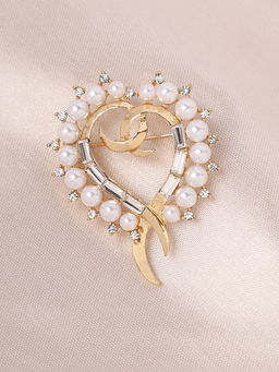 Брошь Сердце / 5217G /уп 12/