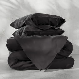 Постельное бельё Этель Дуэт Tencel 155*210см-2шт, 230*245см, 50*70см-2шт, цвет чёрный  фото 4