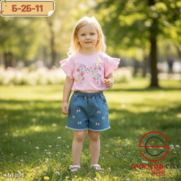 Костюм для девочки (футболка и шорты)