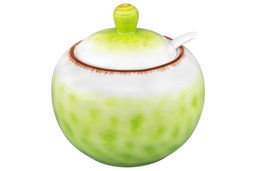 Сахарница 380 мл 10,2*10,2*10,5 см Кантри + ложка, зеленая - Elan gallery фото 4