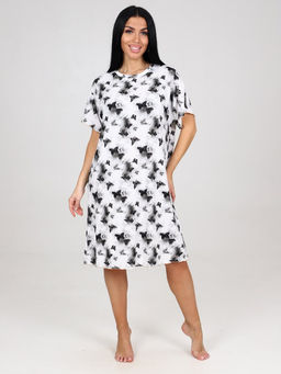 38 ТУНИКА ЖЕНСКАЯ (Бабочки на белом)