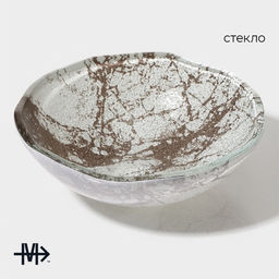 Салатник Magistro Мрамор, d=12.5 см, стекло, белый фото 2