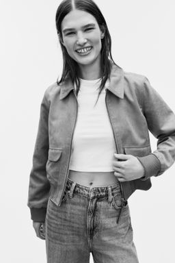 Cazadora bomber con cuello camisero - H&m фото 4