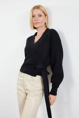 TRENDYOLMILLA Ekru Yumusak Dokulu V Yaka Triko H?rka TWOAW24HI00282  фото 9